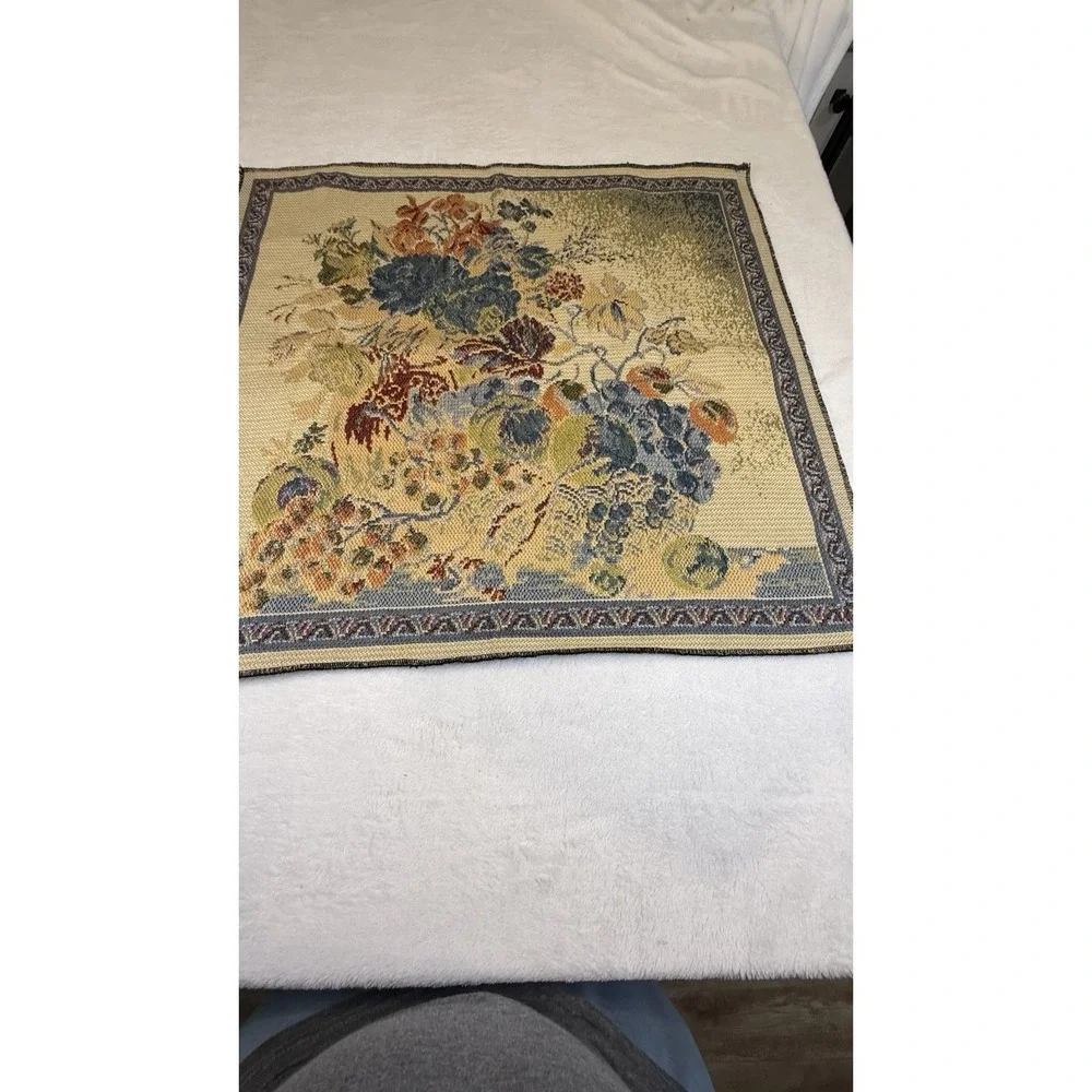Vintage European Style Fruit Floral Tapestry Textile Wall Hanging